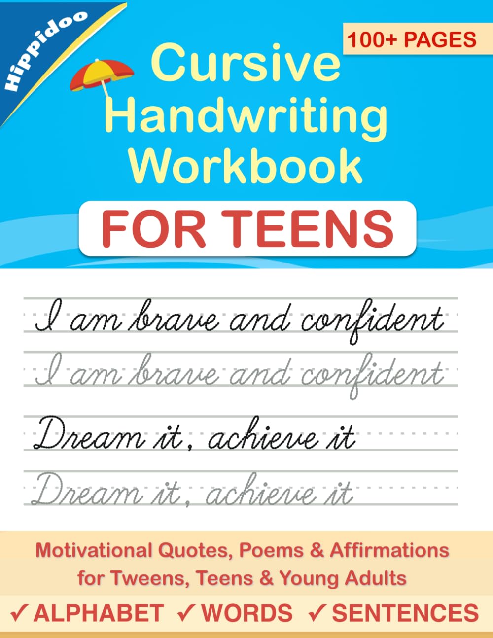 Cursive Handwriting Workbook for Teens: A cursive writing practice workbook for young adults and teens - 1931