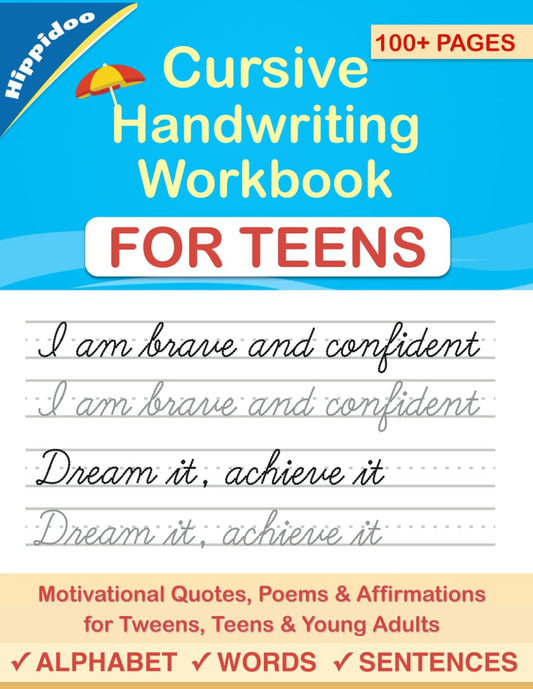 Cursive Handwriting Workbook for Teens: A cursive writing practice workbook for young adults and teens - 1931