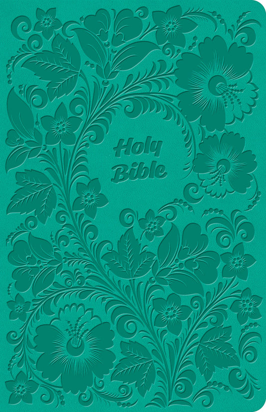 CSB Thinline Bible, Value Edition, Teal LeatherTouch, Red Letter, Presentation Page, Full-Color Maps, Easy-to-Read Bible Serif Type