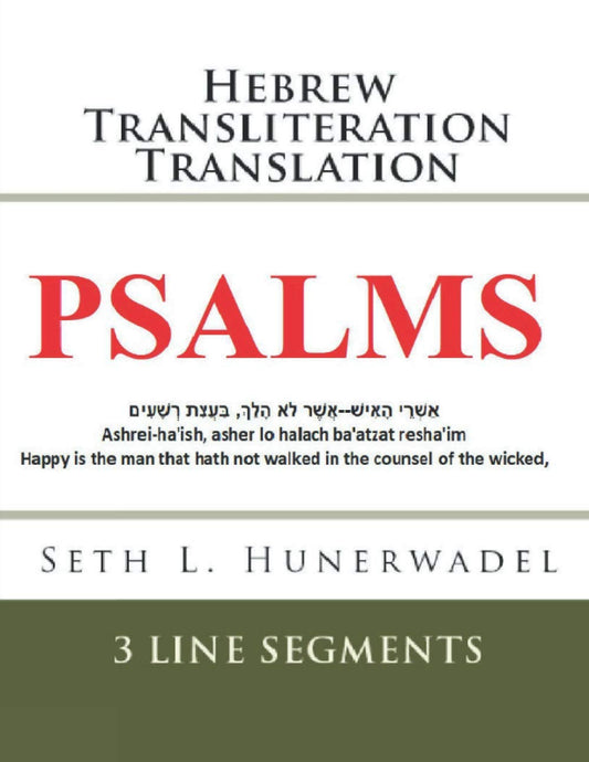 Psalms: Hebrew Transliteration Translation: Hebrew, English Transliteration, and English Translation In 3 Line Format (Small Bible Books: Hebrew Transliteration Translation)