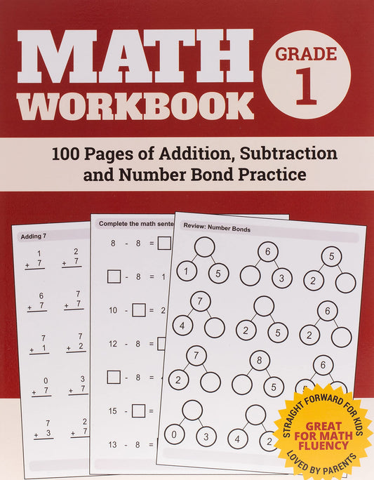Math Workbook Grade 1: 100 Pages of Addition, Subtraction and Number Bond Practice (Math Workbooks) - 1980
