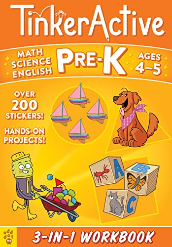 TinkerActive Pre-K 3-in-1 Workbook: Math, Science, English Language Arts (TinkerActive Workbooks)