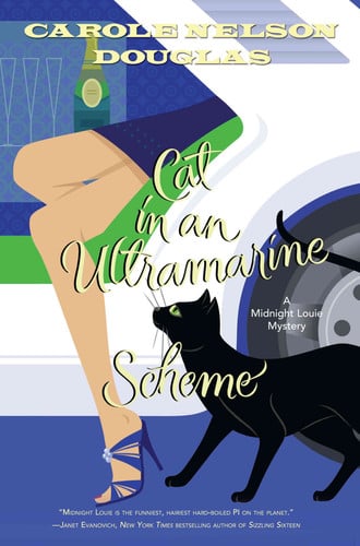Cat in an ultramarine scheme