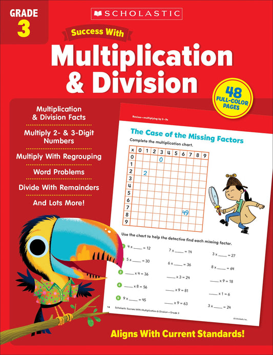 Scholastic Success with Multiplication & Division Grade 3 Workbook - 5641