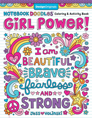 Notebook Doodles Girl Power! Coloring and Activity Book