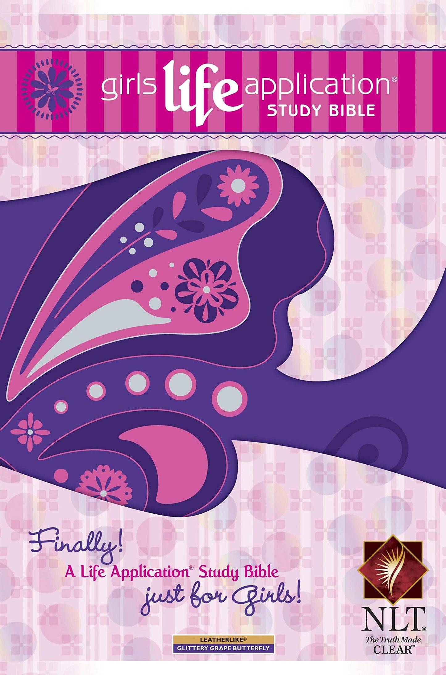 Girls Life Application Study Bible NLT, Butterfly