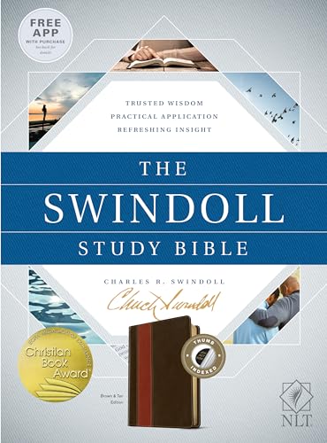 The Swindoll Study Bible NLT, TuTone (LeatherLike, Brown/Tan, Indexed)