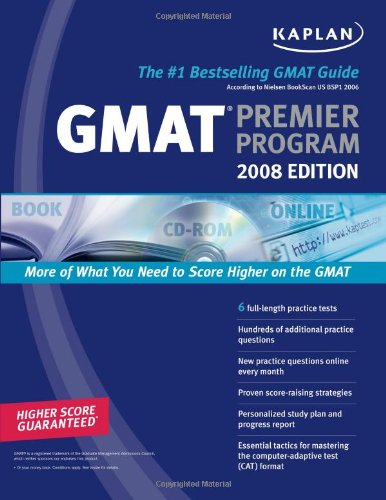 Kaplan GMAT 2008 Premier Program (w/ CD-ROM)