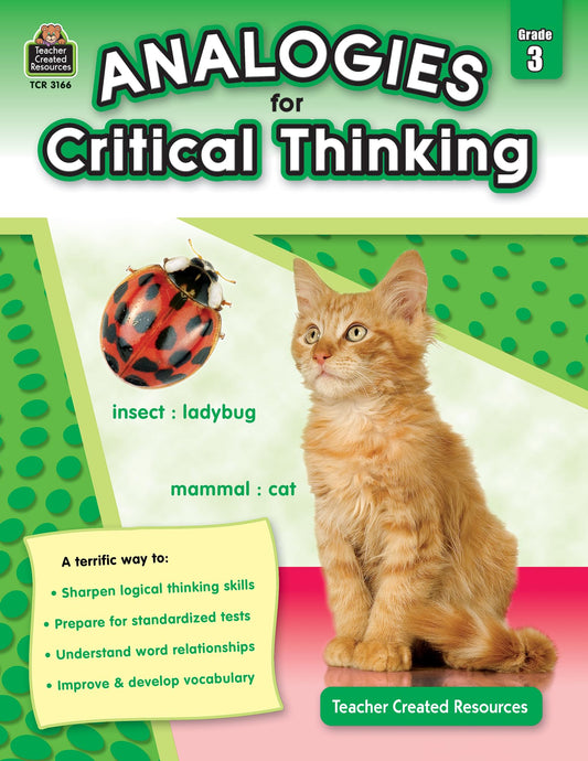 Analogies for Critical Thinking, Grade 3 from Teacher Created Resources - 9907