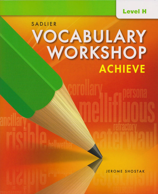 Vocabulary Workshop Achieve Level H Grade 12+ - 4912