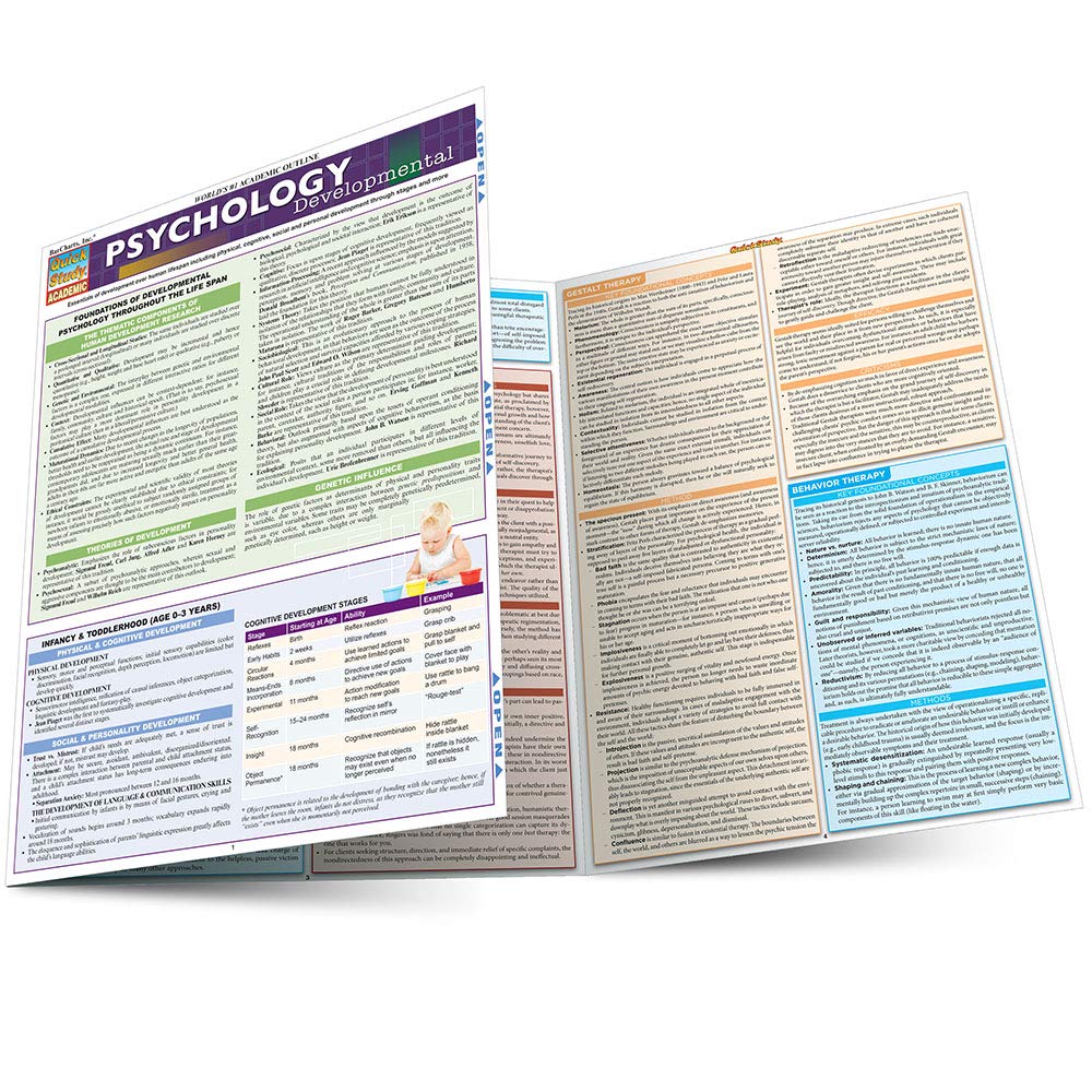 Psychology: Developmental (Life Span): QuickStudy Laminated Reference Guide (Quick Study Academic)