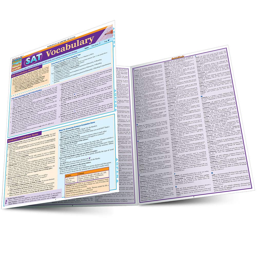 Sat Vocabulary: QuickStudy Laminated Reference Guide (Quick Study Academic)