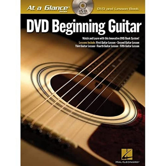 Beginning Guitar | Learn to Play Guitar with DVD & Lesson Book | Guitar Chords, Riffs & Techniques for Beginners | Step-by-Step Hal Leonard Guitar ... & On-Screen Music Notation (At a Glance) - 1392