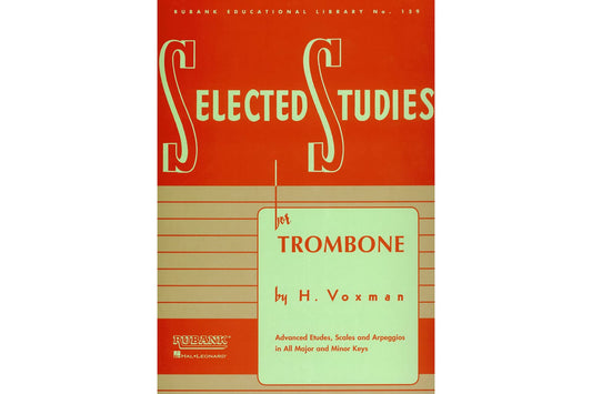 H. Voxman Selected Studies for Trombone | Trombone Sheet Music and Etudes Songbook | Rubank Educational Library | Advanced Trombone Method Book | All-State Audition Preparation - 7110