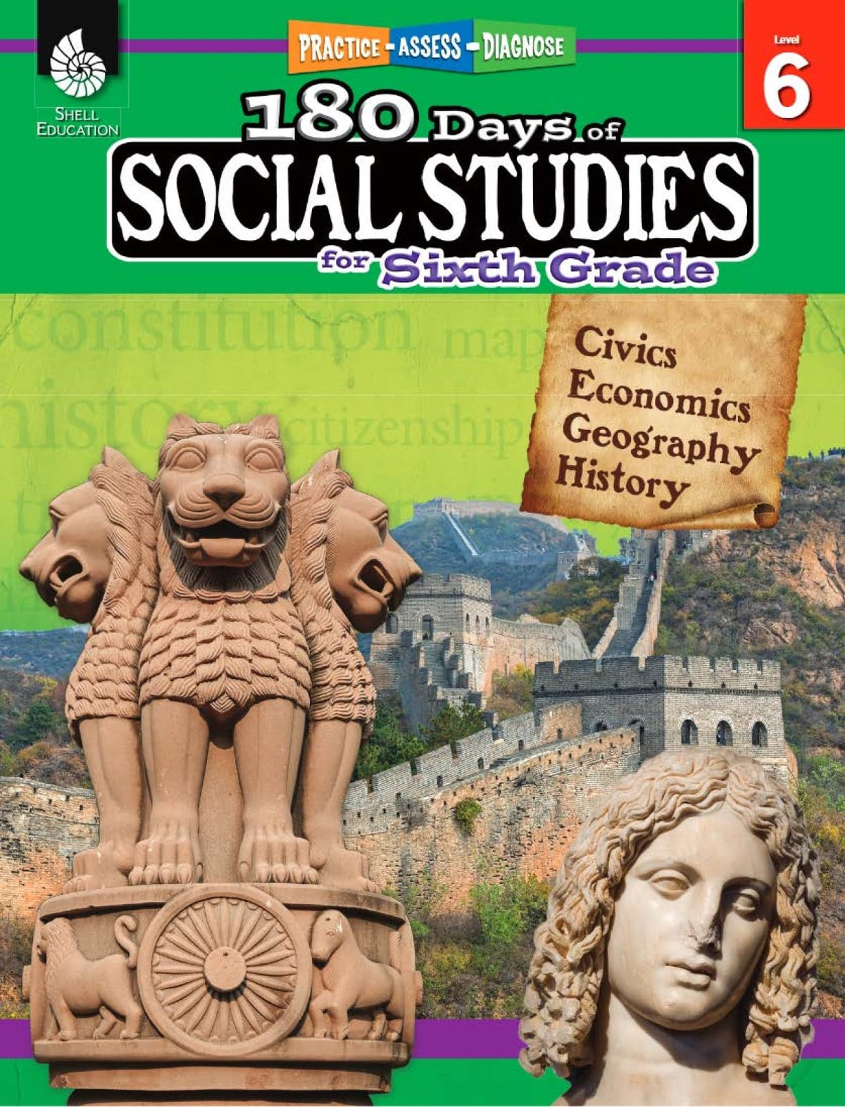 180 Days™: Social Studies Workbook for 6th Grade Ages 11–12 | History, Geography, Civics, Culture for School or Home