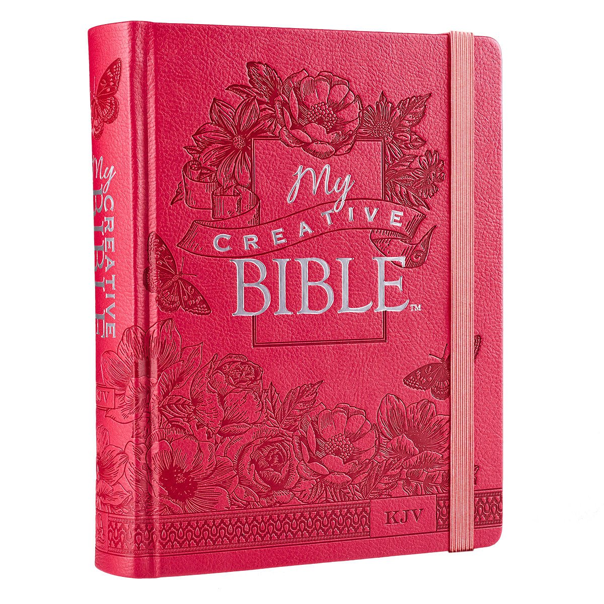 KJV Holy Bible, My Creative Bible, Faux Leather Hardcover - Ribbon Marker, King James Version, Bright Pink w/Elastic Closure (KJV Creative Editions)