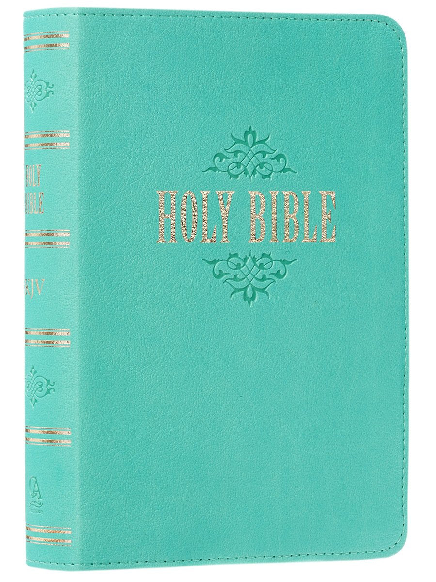 KJV Holy Bible, Compact Large Print Faux Leather Red Letter Edition - Ribbon Marker, King James Version, Robin's Egg Blue (KJV Compact LP Editions)