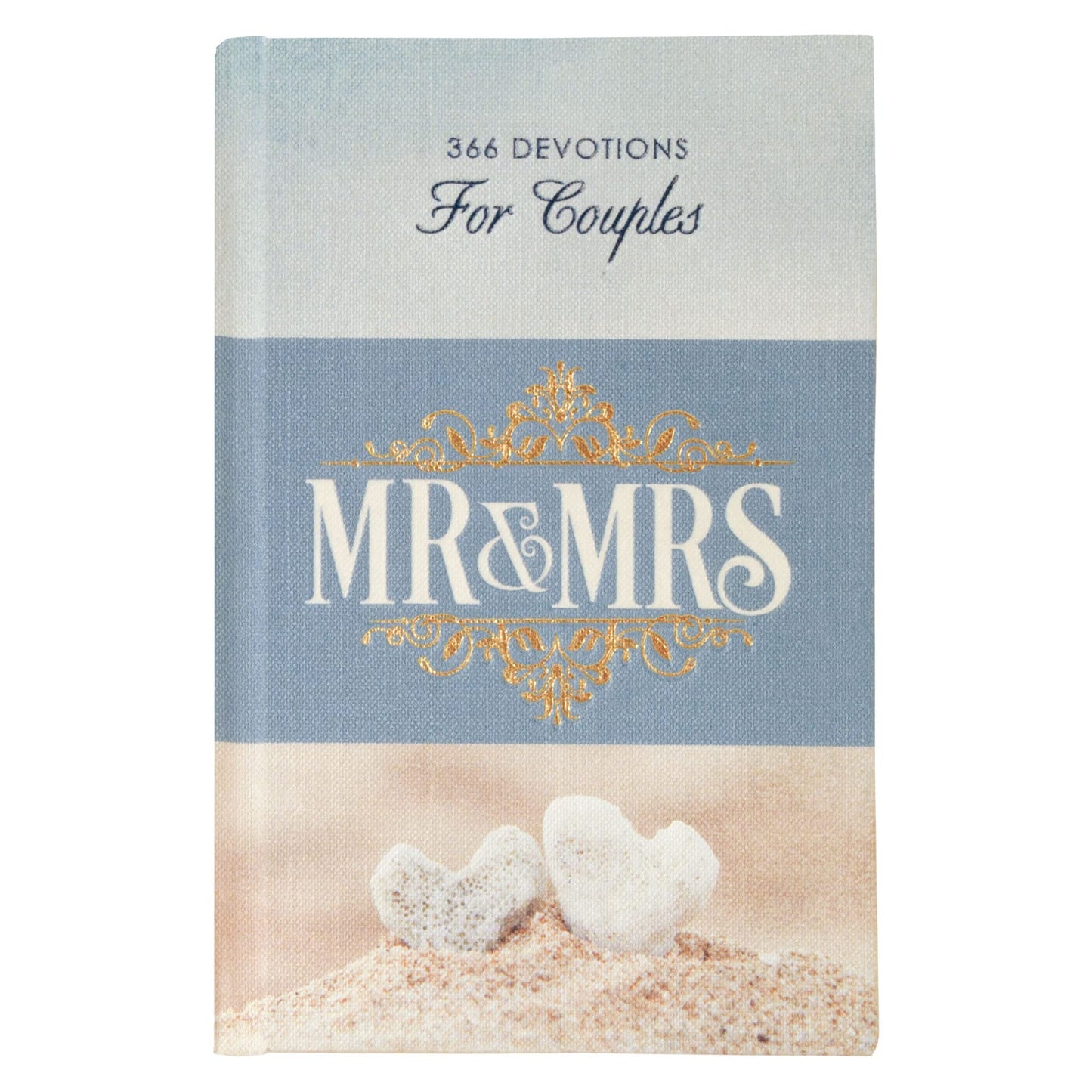 Mr. & Mrs. 366 Devotions for Couples Enrich Your Marriage and Relationship Two-Tone Blue Hardcover Devotional Gift Book w/ Ribbon Marker - 8191