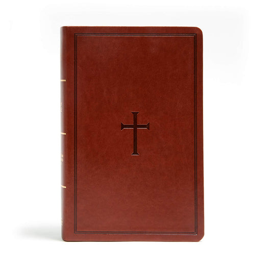 CSB Large Print Personal Size Reference Bible, Brown LeatherTouch, Red Letter, Presentation Page, Cross-References, Full-Color Maps, Easy-to-Read Bible Serif Type - 6744