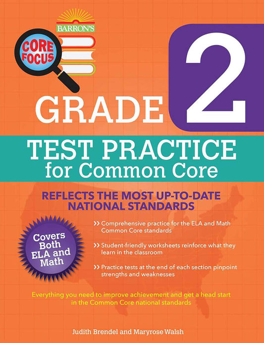 Core Focus Grade 2: Test Practice for Common Core (Barron's Test Prep) - 748