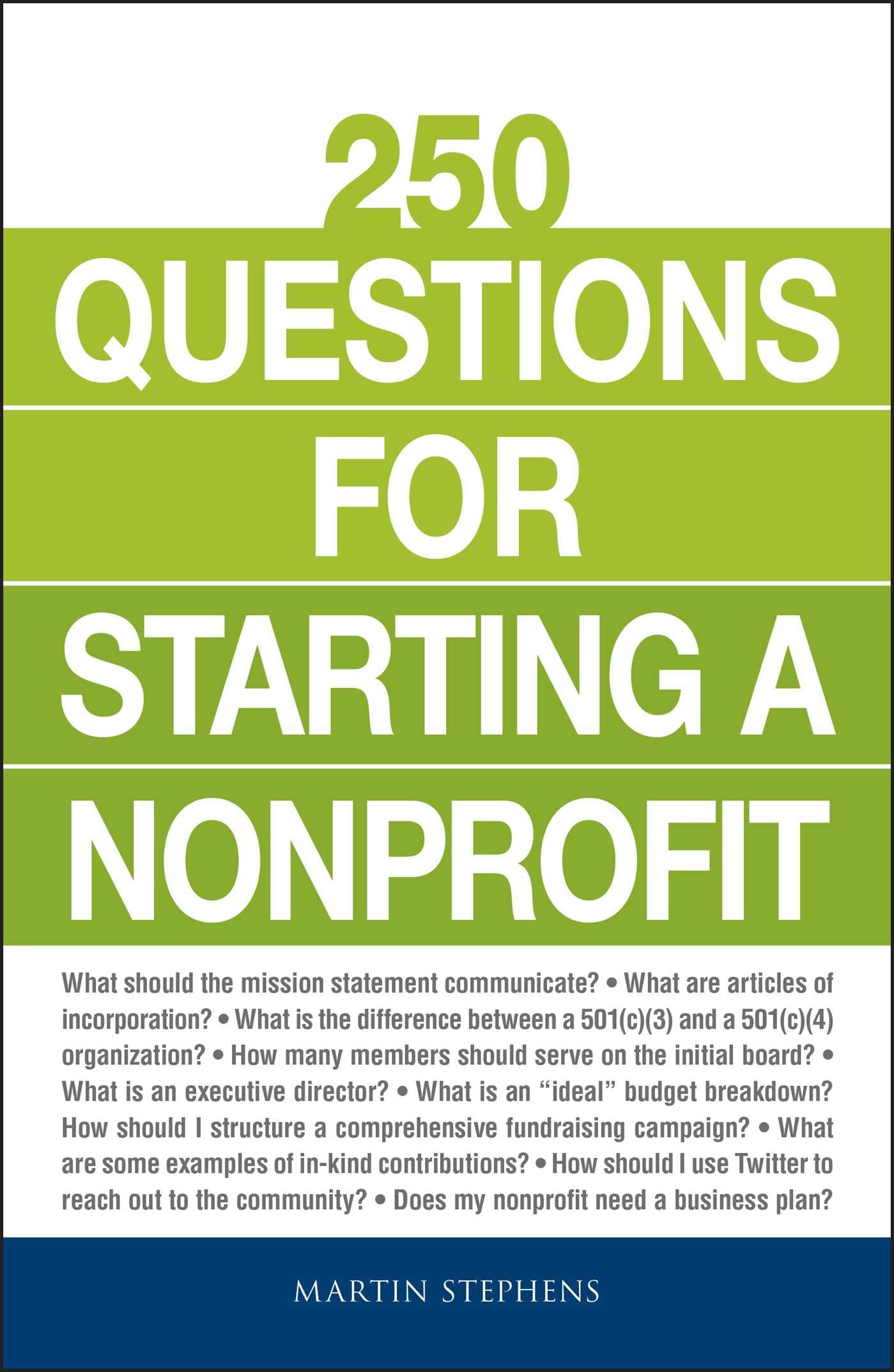 250 Questions for Starting a Nonprofit - 9013