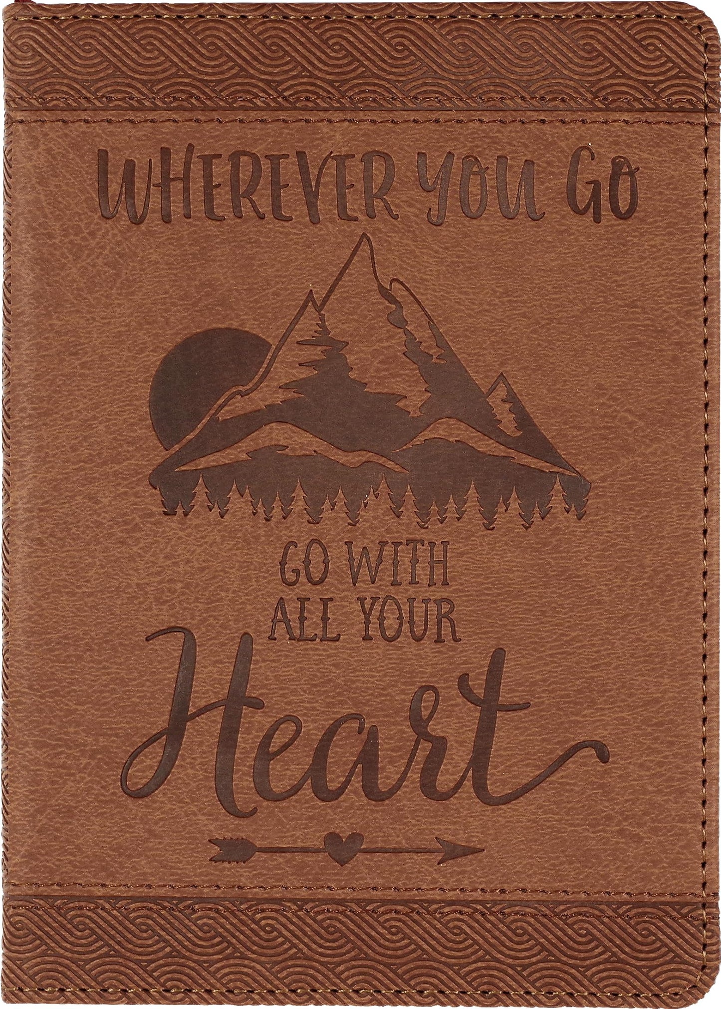 Wherever You Go, Go With All Your Heart Artisan Journal (Vegan Leather Notebook)