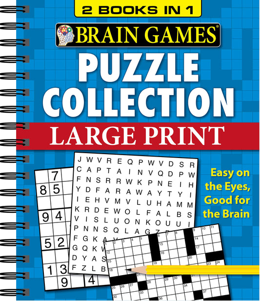 Brain Games - 2 Books in 1 - Puzzle Collection (Large Print) (Brain Games Large Print) - 8372