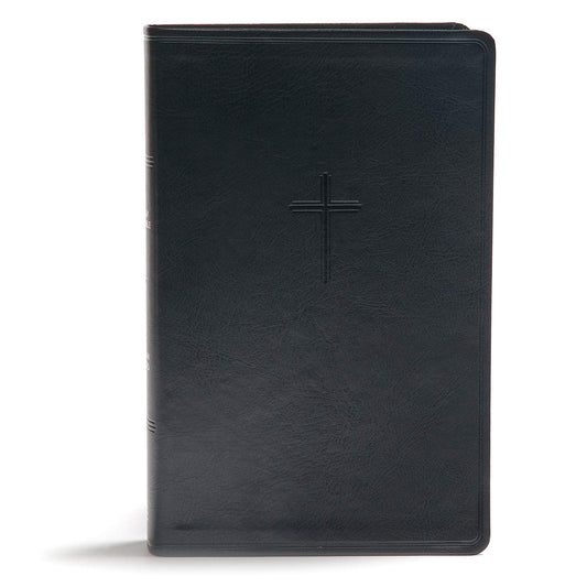 CSB Everyday Study Bible, Black LeatherTouch, Black Letter, Study Notes, Illustrations, Aricles, Easy-to-Carry, Easy-to-Read Bible Serif Type - 6490