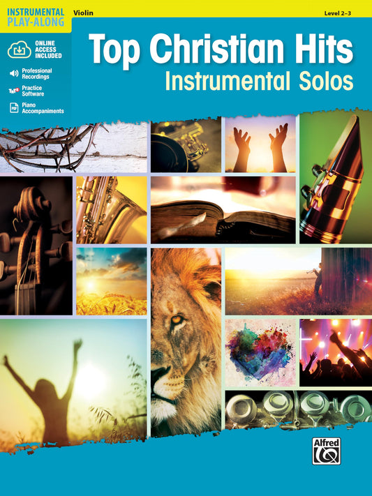 Top Christian Hits Instrumental Solos for Strings: Violin, Book & Online Audio/Software/PDF (Top Hits Instrumental Solos Series) - 6888