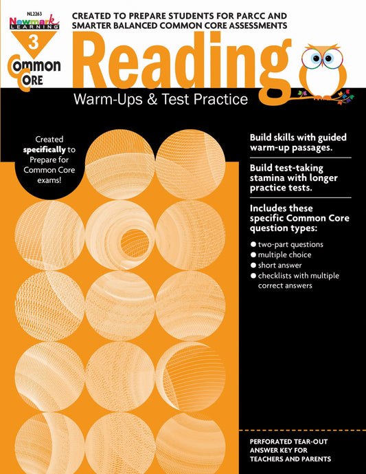 Common Core Reading Warm-Ups and Test Practice Book, Grade 3 (CC Warm-Ups)