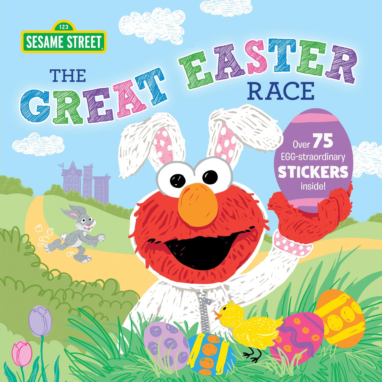 The Great Easter Race!: An Egg-straordinary Spring Story with Elmo, Cookie Monster, and Friends! (Sesame Street Scribbles) - 3974