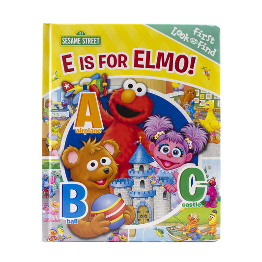 Sesame Street - E is for Elmo! ABCs - My First Look and Find Activity Book - PI Kids - 6712