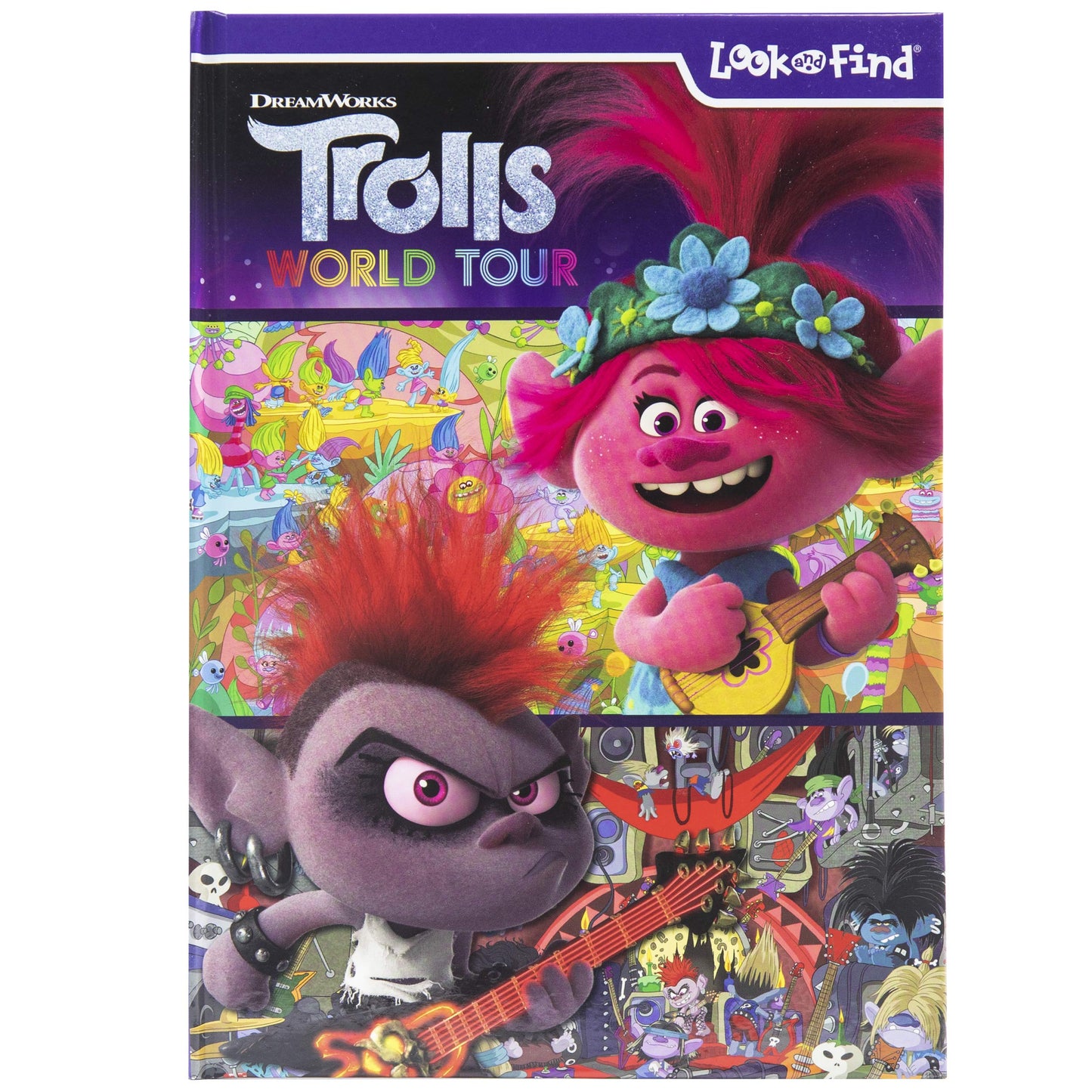 DreamWorks Trolls World Tour Poppy, Branch, and More! - Look and Find Activity Book - PI Kids