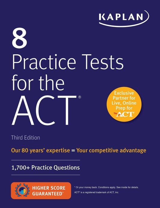 8 Practice Tests for the ACT: 1,700+ Practice Questions (Kaplan Test Prep) - 1055