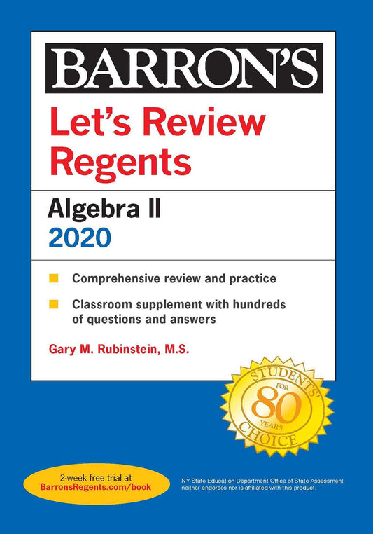 Let's Review Regents: Algebra II 2020 (Barron's Regents NY)