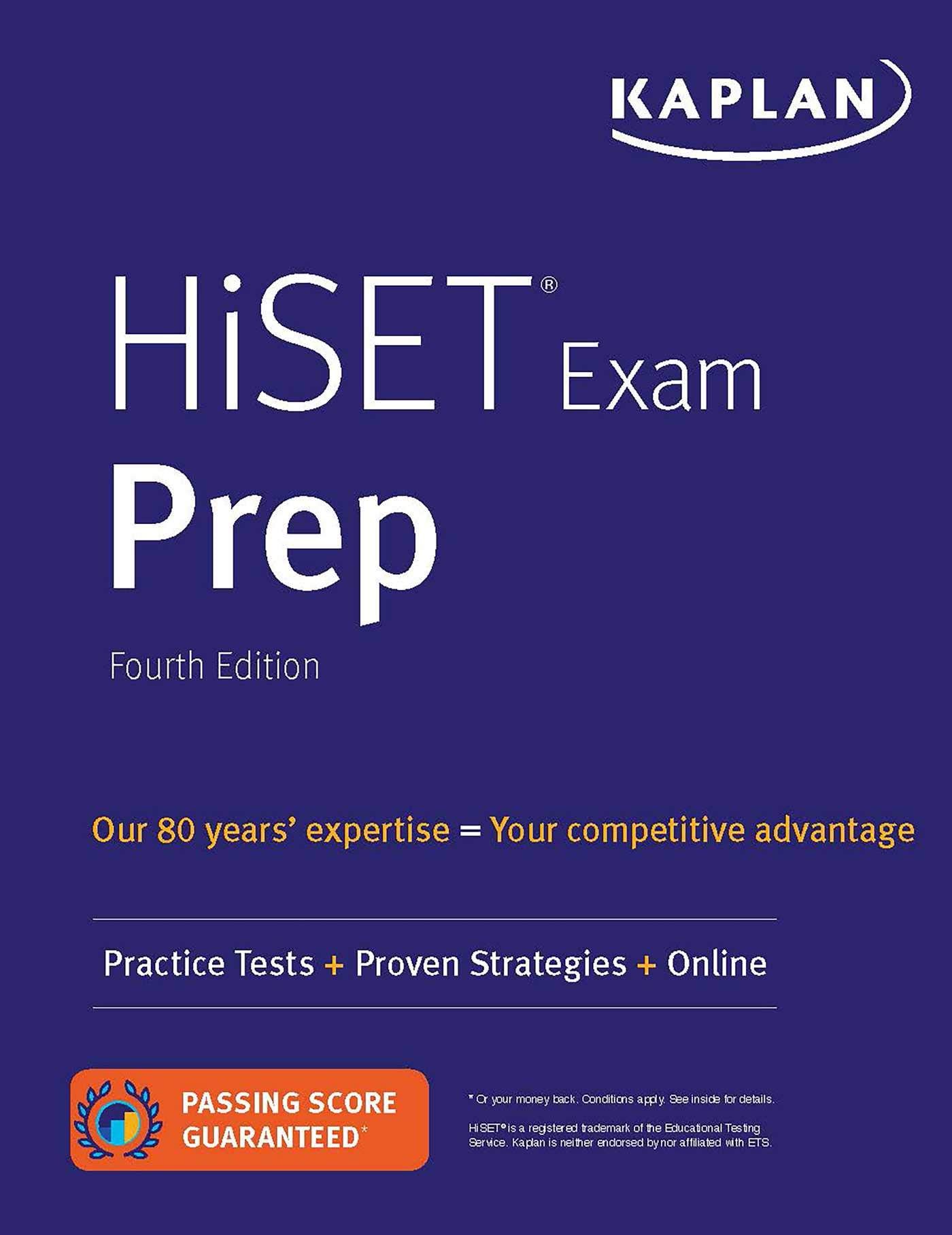 HiSET Exam Prep: Practice Tests + Proven Strategies + Online (Kaplan Test Prep) - 3729