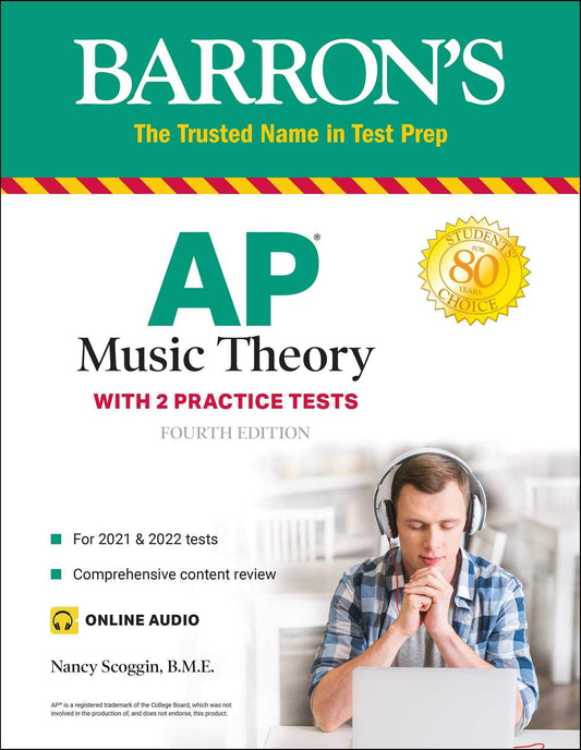 AP Music Theory: 2 Practice Tests + Comprehensive Review + Online Audio (Barron's AP) - 5754