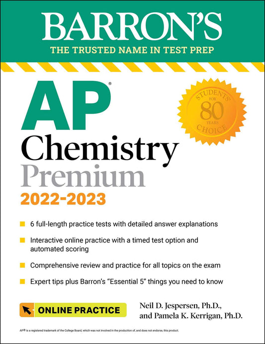 AP Chemistry Premium, 2022-2023: Comprehensive Review with 6 Practice Tests + an Online Timed Test Option (Barron's AP) - 158