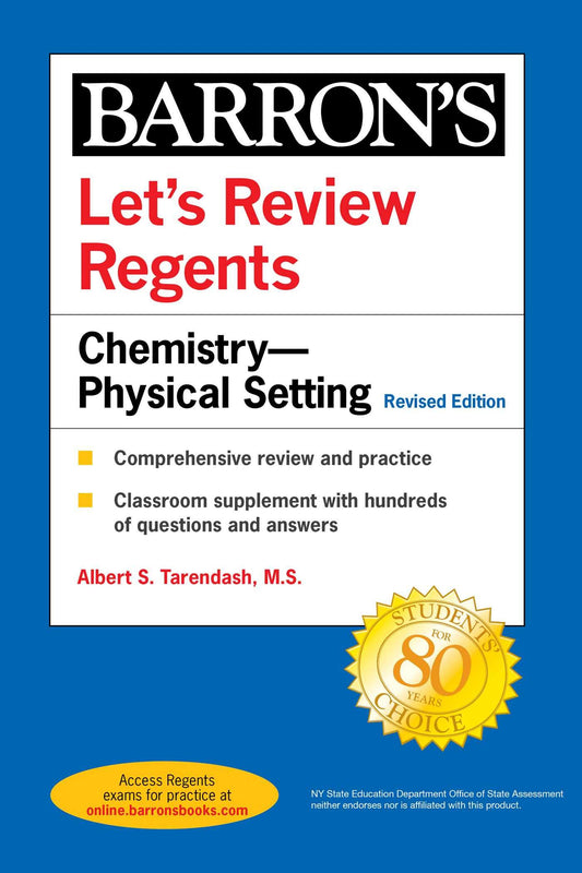 Let's Review Regents: Chemistry--Physical Setting Revised Edition (Barron's Regents NY) - 4302
