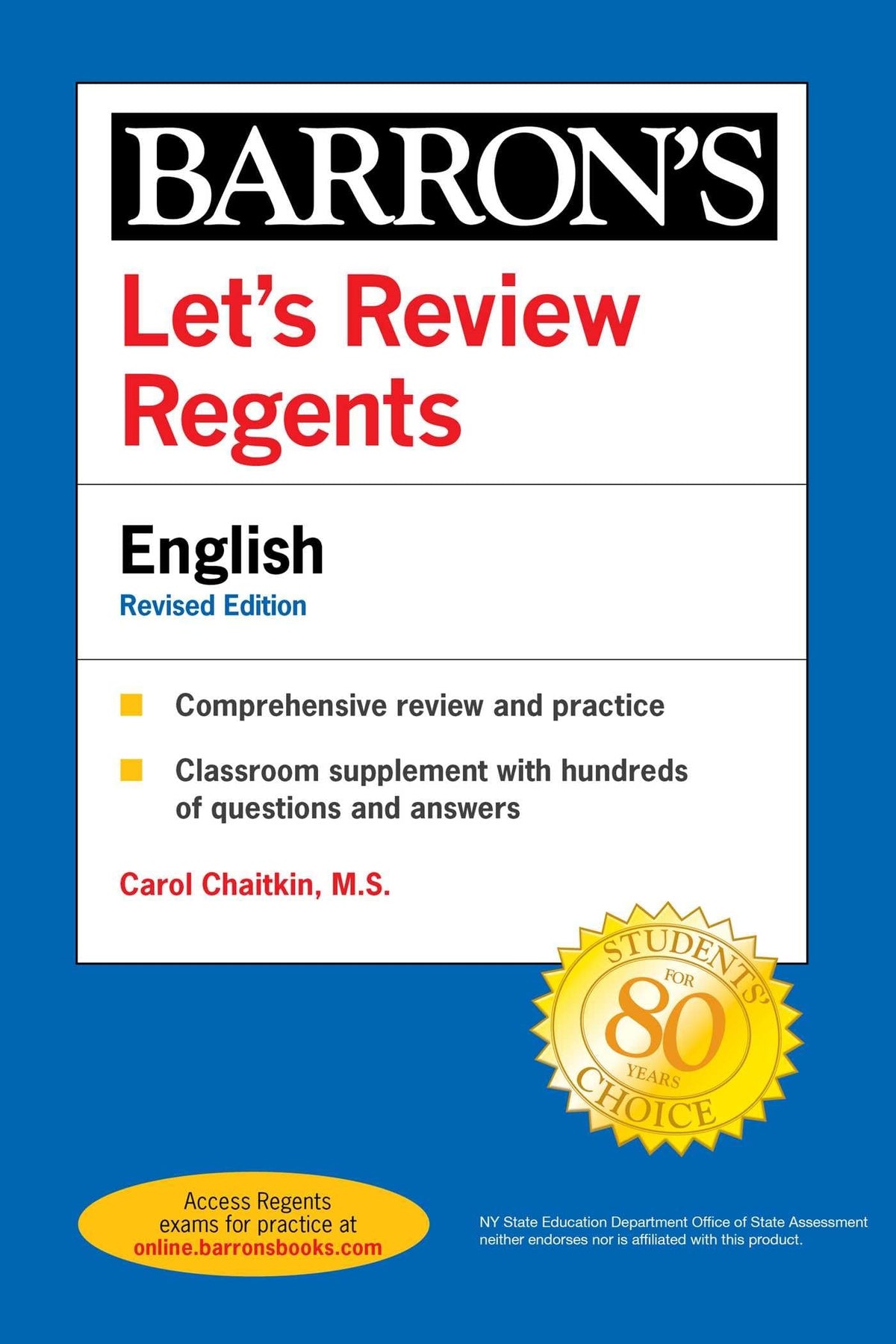 Let's Review Regents: English Revised Edition (Barron's New York Regents)