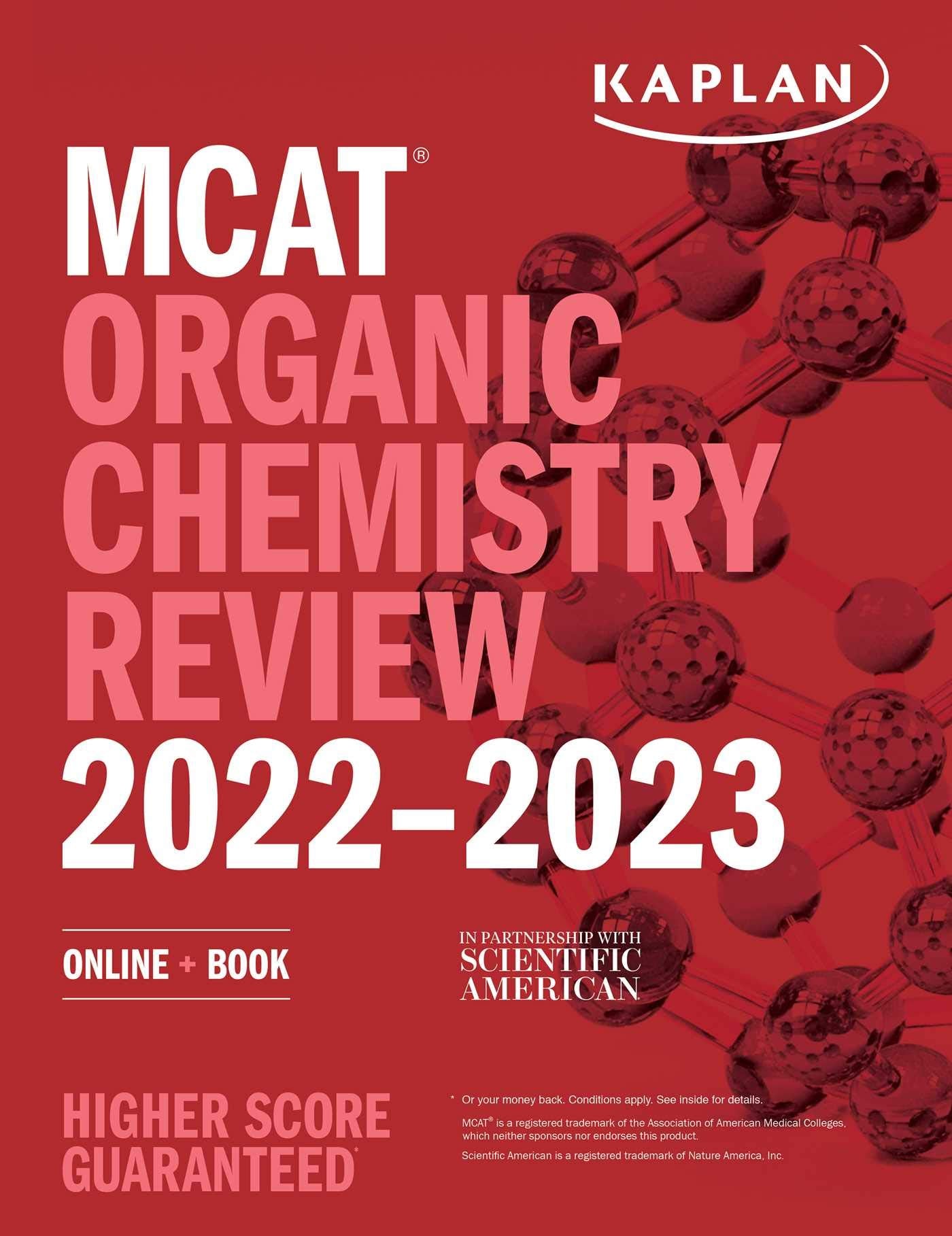 MCAT Organic Chemistry Review 2022-2023: Online + Book (Kaplan Test Prep)