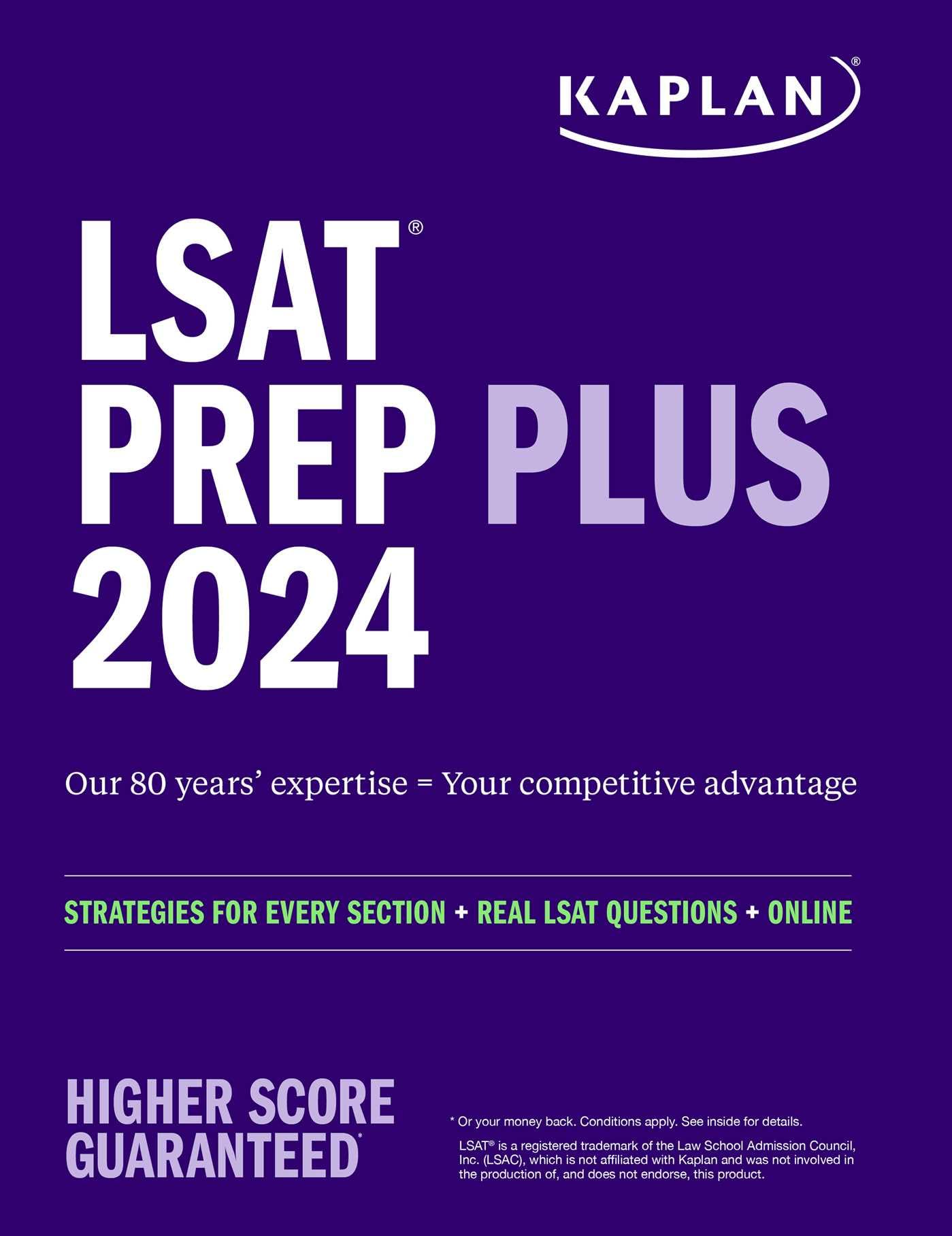 LSAT Prep Plus 2024: Strategies for Every Section + Real LSAT Questions + Online (Kaplan Test Prep) - 346