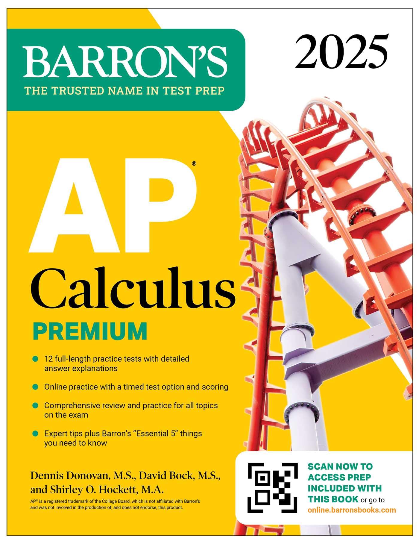 AP Calculus Premium, 2025: Prep Book with 12 Practice Tests + Comprehensive Review + Online Practice (Barron's AP Prep) - 4025