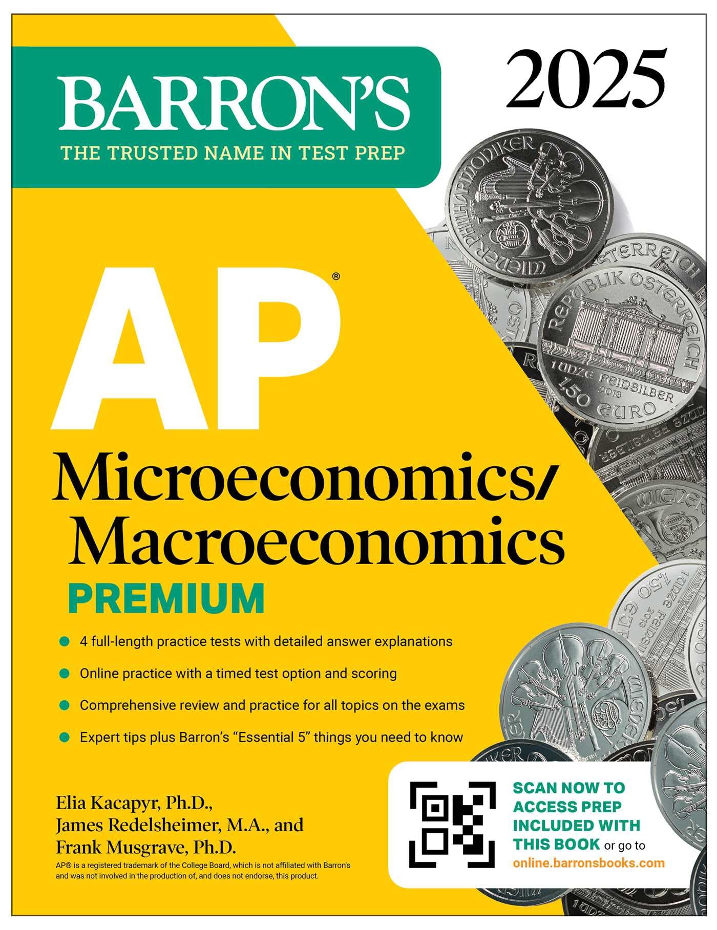 AP Microeconomics/Macroeconomics Premium, 2025: Prep Book with 4 Practice Tests + Comprehensive Review + Online Practice (Barron's AP Prep)