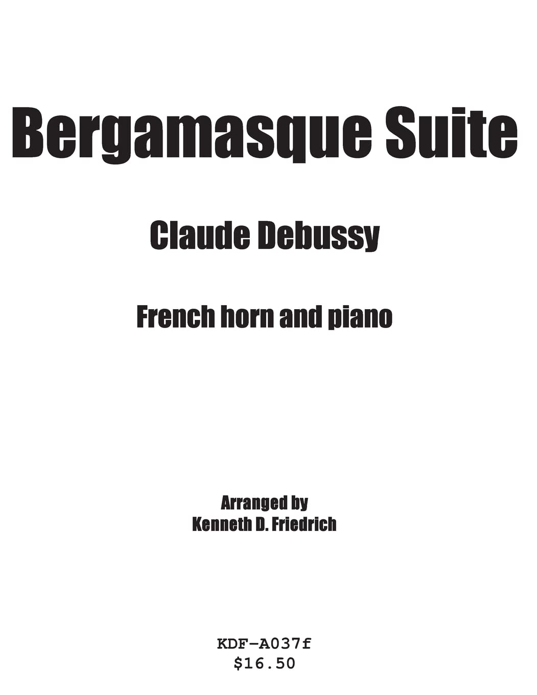 Bergamasque Suite - horn and piano