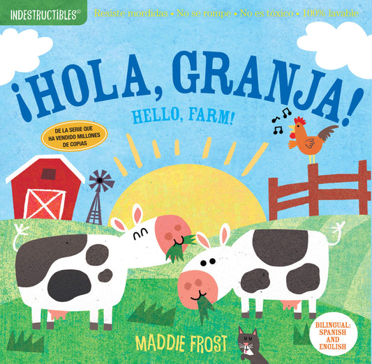 Indestructibles: ¡Hola, granja! / Hello, Farm!: Chew Proof · Rip Proof · Nontoxic · 100% Washable (Book for Babies, Newborn Books, Safe to Chew) (Spanish Edition) - 8335