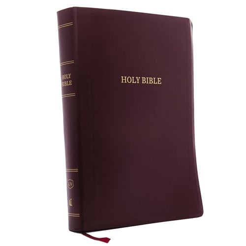 KJV Reference Bible Red Letter Edition [Super Giant Print, Burgundy]