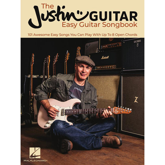 JustinGuitar Easy Guitar Songbook 101 Songs with Up to 8 Open Chords | Beginner Guitar Sheet Music and Chord Diagrams | Learn to Play Popular Songs with Easy Chords | Hal Leonard Guitar Method