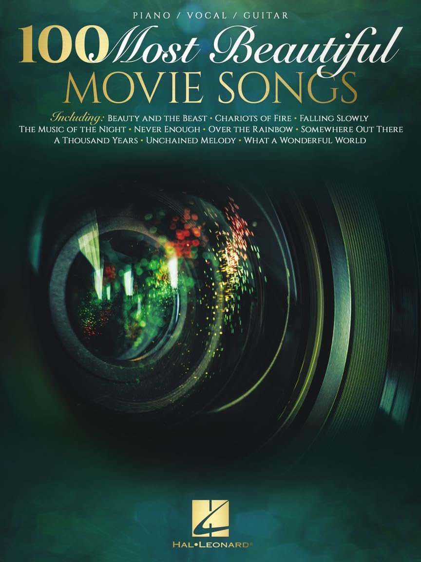 100 Most Beautiful Movie Songs | Piano/Vocal/Guitar Songbook for Beginners to Advanced Players | | Sheet Music Book with Iconic Film Music Collection for Student Practice and Performance