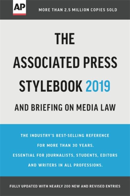 The Associated Press Stylebook 2019: and Briefing on Media Law - 1139